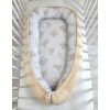Baby Nest Double-sided Premium Cocoon For Infants Bobono- Rainbow Beige Bear/ Beige