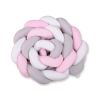 Protector de Cuna Knot Bumper XXL My Sweet Baby - Blanco, Gris y Rosa
