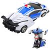 Auto Robot 2 en 1, Coche Policía RC 1:18