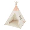 Teepee de madera Kikkaboo con alfombra acolchada - Casa Beige - imagen 2