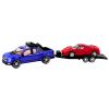 Vehículo todoterreno con remolque y coche deportivo