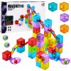 Bloques de construcción magnéticos de Lean toys con pista de canicas