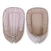 Baby Nest Double-sided Premium Cocoon For Infants Bobono- Dots On Brown/ Strips