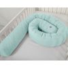 2-in-1 - Baby Nest Quilted - Snake Pillow Bumper - Mint