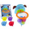 Juguete de baño mini baloncesto perro pez de goma