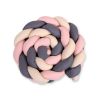 Knot Bumper XXL My Sweet Baby: Protector de Cuna Beige/Antracita/Rosa