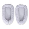 Baby Nest Double-sided Premium Cocoon For Infants Bobono- Grey Rosette /grey