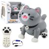 Gatito robot interactivo teledirigido gris LEAN Toys vista frontal