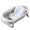 Bañera plegable con termómetro y colchón estrellas gris
