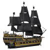 Set construcción Barco Pirata Black Pearl Lean Toys 5266 piezas galeón monumental, contenido paquete