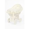 Moisés de Mimbre My Sweet Baby con Ruedas Blanco y Textil Crema