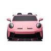 Porsche GT3 eléctrico infantil Lean Cars 148 cm rosa, vista lateral