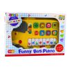 Piano Eléctrico Educativo en Forma de Autobús Amarillo