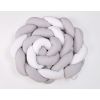 Protector de Cuna Knot Bumper XXL My Sweet Baby - Blanco y Gris
