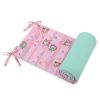 Protector Universal para Cuna My Sweet Baby - Búhos Rosa-Menta