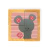 6 puzzles de 4 cubos de madera Sophie la Girafe Janod