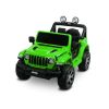 Vehículo eléctrico todo terreno Jeep Rubicon verde con batería - imagen 2