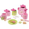Juego de té con motivo floral - 17 piezas - Juguete de madera