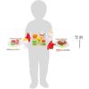 dimensiones Juguete de Madera Set para la Cena