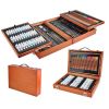 Kit de pintura en maletín de madera 174 piezas