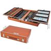 Kit de pintura en maletín de madera 174 piezas