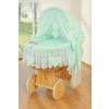 Capazo de Mimbre Natural con Dosel Amelie + Ropa de Cama Menta – MY SWEET BABY - imagen 2