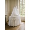 Cuna moisés de mimbre con dosel blanco Little Prince & Princess – vista frontal