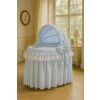 Cuna moisés de mimbre con capota azul Little Prince – vista frontal