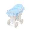Moisés de Mimbre Carina Blanco con Ropa de Cuna Azul – MY SWEET BABY - imagen 2