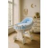 Moisés de Mimbre Carina Blanco con Ropa de Cuna Azul – MY SWEET BABY - imagen 5