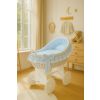 Moisés de Mimbre Carina Blanco con Ropa de Cuna Azul – MY SWEET BABY