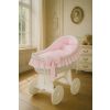 Moisés de Mimbre Carina Blanco con Ropa de Cuna Rosa – MY SWEET BABY - imagen 6