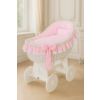 Moisés de Mimbre Carina Blanco con Ropa de Cuna Rosa – MY SWEET BABY - imagen 5