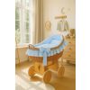 Moisés de Mimbre Carina Natural con Ropa de Cuna Azul – MY SWEET BABY - imagen 2