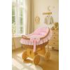 Moisés de Mimbre Carina Natural con Ropa de Cuna Rosa – MY SWEET BABY - imagen 5