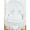 Capazo de Mimbre Blanco con Ruedas y Dosel Amelie + Ropa de Cama – MY SWEET BABY desde arriba