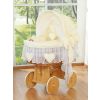 Capazo de Mimbre Natural con Dosel Amelie + Ropa de Cama Color Crema – MY SWEET BABY - imagen 3