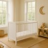 Cuna de Madera Blanca Matteo 120x60 cm – 3 Alturas, Barrotes Extraíbles - imagen 6