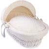 Moisés de Mimbre Blanco Dimple crema - Clair de Lune