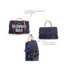 Bolso de maternidad Mommy Bag Azul Marino Letras Blancas Childhome