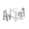 Mesa infantil de plástico con 2 sillas Monti, ideal para el juego y actividades de los más pequeños.