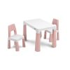 Mesa Infantil de plástico y 2 sillas Monti , Toyz color rosa