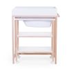 Mueble cambiador con Bañera en color Blanco y Natural, Childhome