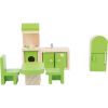 mobiliario de madera para casitas de munecas