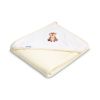 Capa de baño de algodón termo-terry con capucha bordada Ciervo Beige - imagen 2