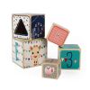 Pirámide de 5 cubos de madera Sophie la Girafe , Janod
