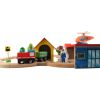 Pista de tren de madera con edificios y helipuerto , 69 piezas - imagen 25