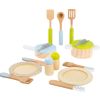 Set de Platos, Ollas y cubiertos - Juguete de madera