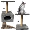 Rascador Moderno para Gato con Cama y Ratón Colgante