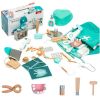 Set médico infantil de madera Lean Toys 20 piezas, vista con maletín abierto